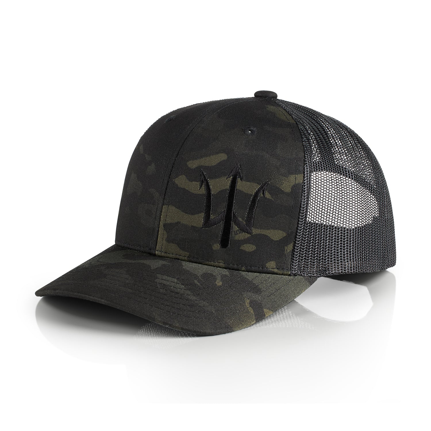 TRIDENT MULTICAM SNAPBACK Forged® BLACK – TRUCKER